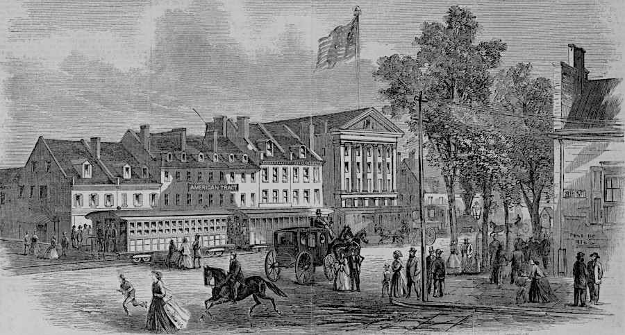 the Richmond, Fredericksburg and Potomac Railroad depot in Richmond was located at 8th and Broad streets between 1836-1879