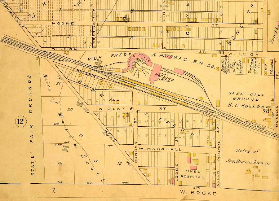 the roundhouse was located east of the state fairgrounds
