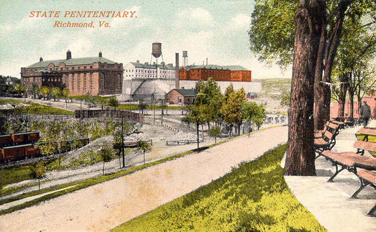 the Connection Railroad cut a tunnel through Gambles Hill, next to the State Penitentiary