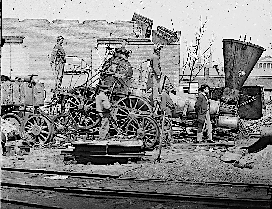 the depot was destroyed in the evacuation fire on the night of April 2, 1865