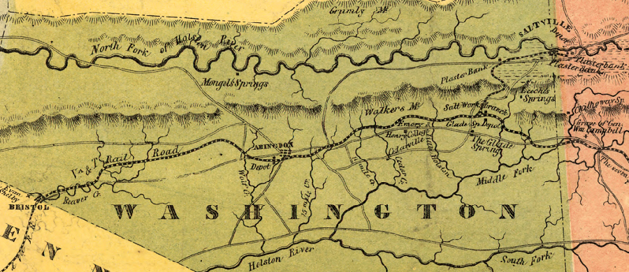 once the Virginia and Tennessee Railroad arrived, salt from the Holston River valley could be shipped at much ower coast to customers in the Piedmont and Tidewater