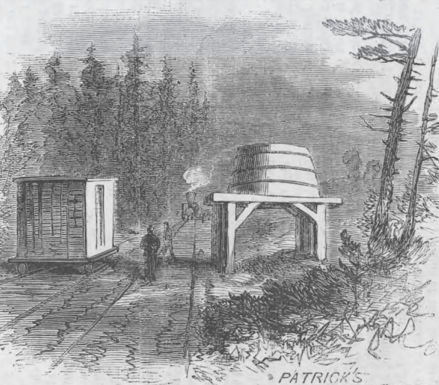 the US Military Railroad extended the City Point Railroad along the siege line west, across the Petersburg (Weldon) Railroad, to Patrick's Station