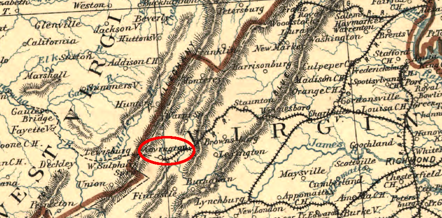 prior to the Civil War, the Virginia Central was operating west to Covington