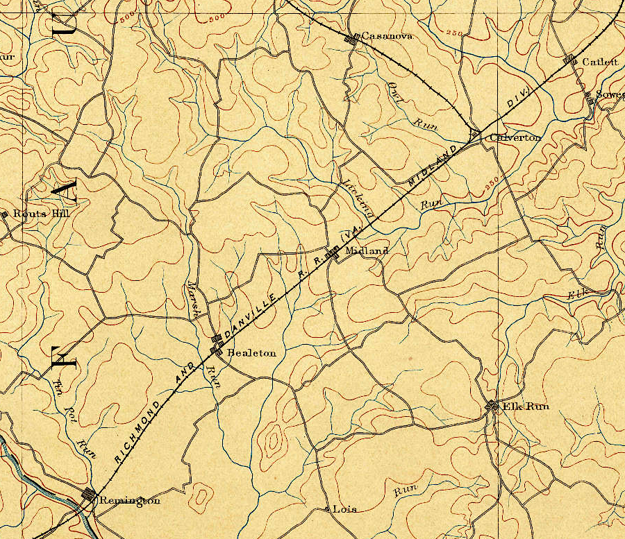 the Richmond and Danville Railroad gained control over the Virginia Midland in 1886