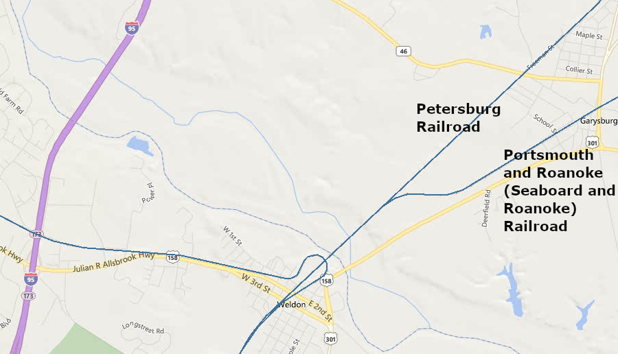 CSX retained the Petersburg Railroad bridge over the Roanoke River, and removed the bridge on the Portsmouth and Roanoke (Seaboard and Roanoke) Railroad route