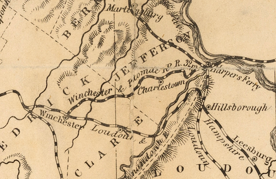 the Winchester and Potomac Railroad brought traffic to Harpers Ferry, connecting there to the Baltimore and Ohio Railroad and the Chesapeake and Ohio Canal