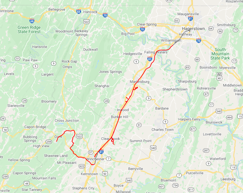 the Winchester and Western Railroad in 2020