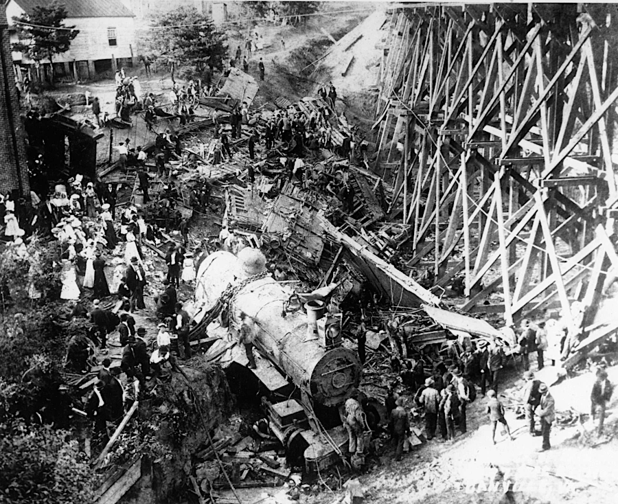 11 people died when Old  97  ran off the rails at  Stillhouse Trestle near Danville on September 27,  1903