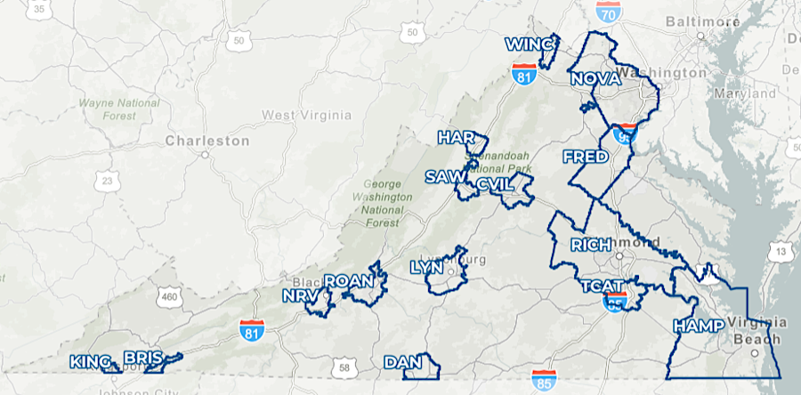 in 2022, there were 15 Metropolitan Planning Organizations in Virginia
