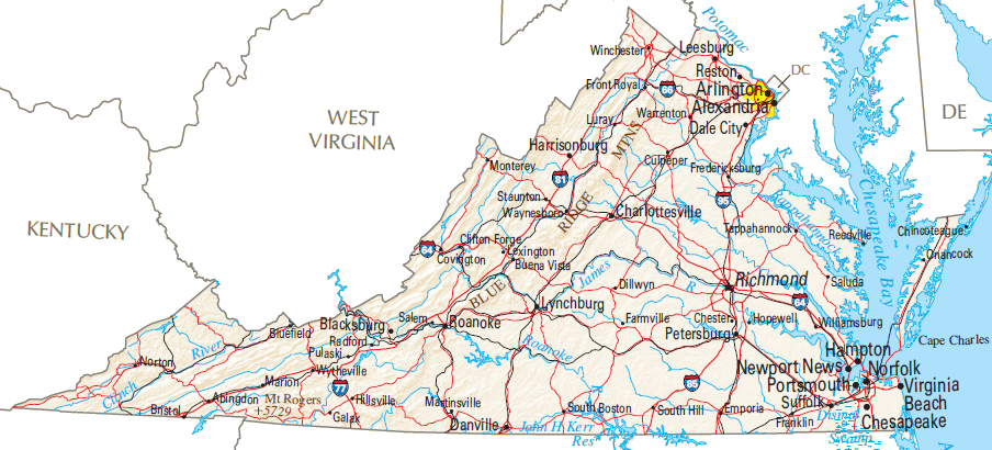 where would you draw the lines, to define regions of Virginia?