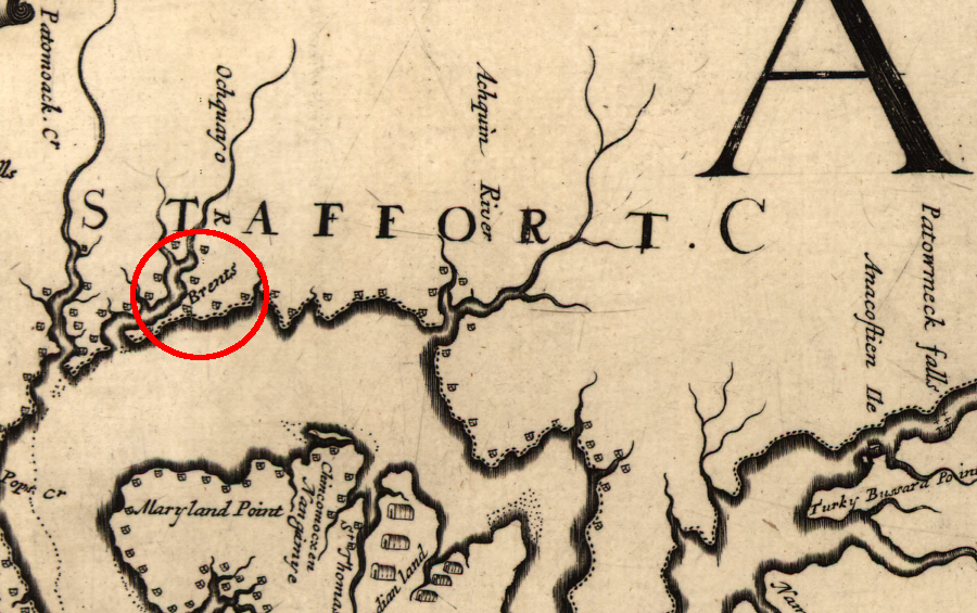 Maryland officials claimed Aquia Creek marked the Maryland-Virginia boundary and the Brents still lived in Maryland