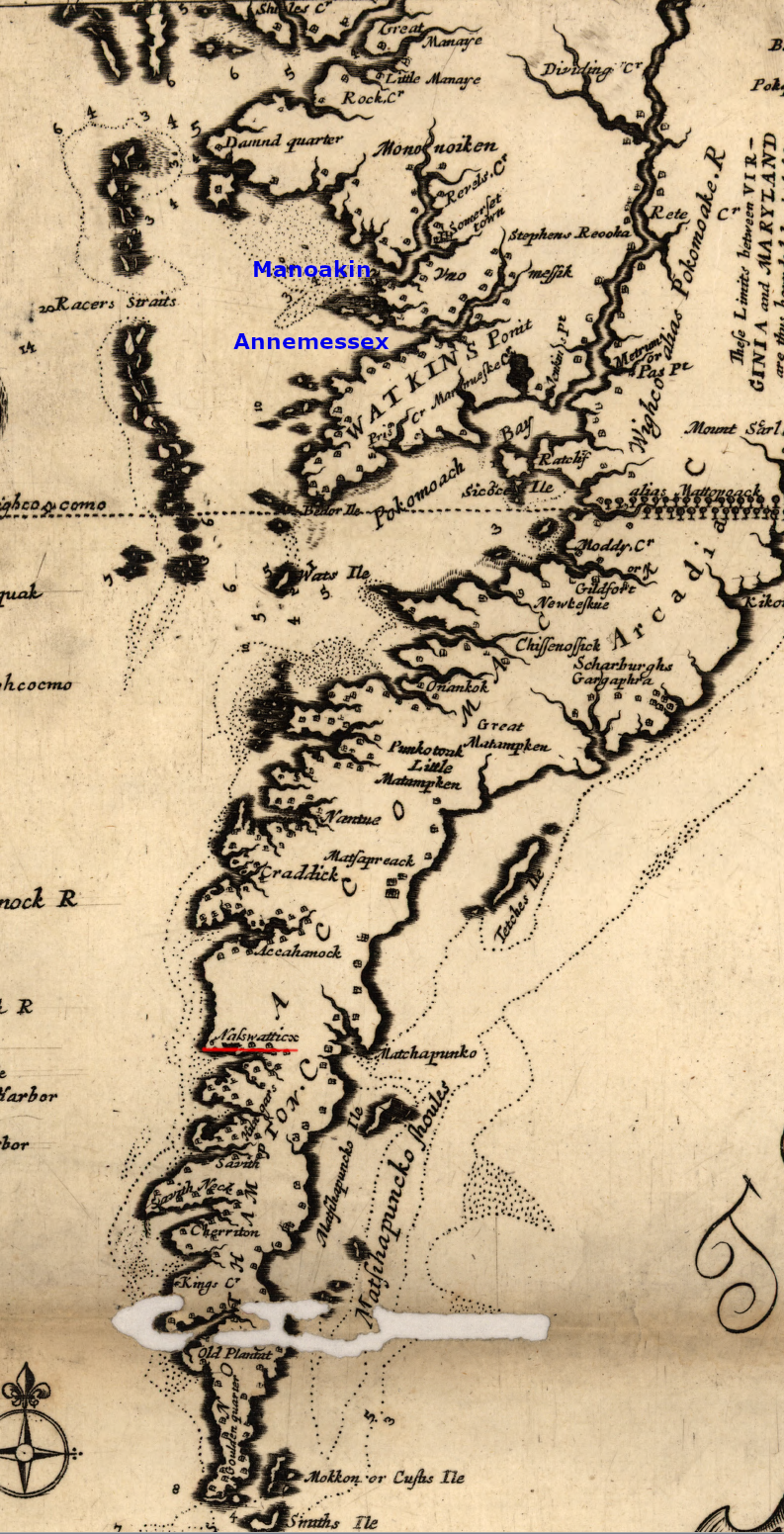 Gov. Calvert recruited Quakers to moved from Virginia to Annemessex-Manoakin in Maryland in 1661, offering land and religious freedom