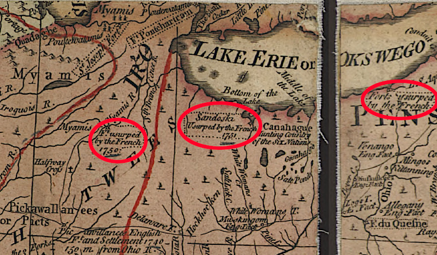 the English produced maps that designed to counter the French perspective and extend Virginia westward