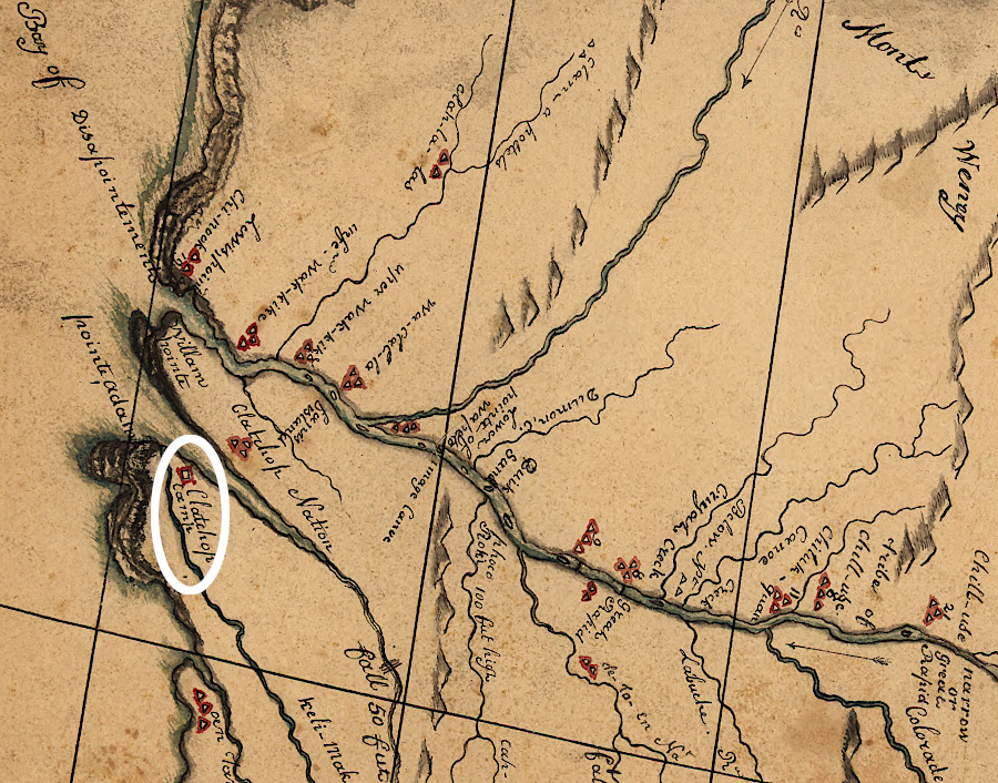 Robert Frazier, a member of the expedition, produced a map of the entire journey to the winter camp at Fort Clatsop