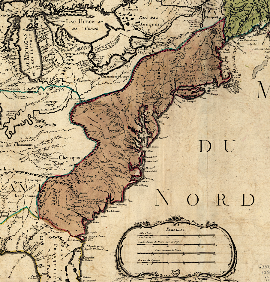 the French claim to the watersheds of the Ohio and Mississippi Rivers was abandoned in 1763