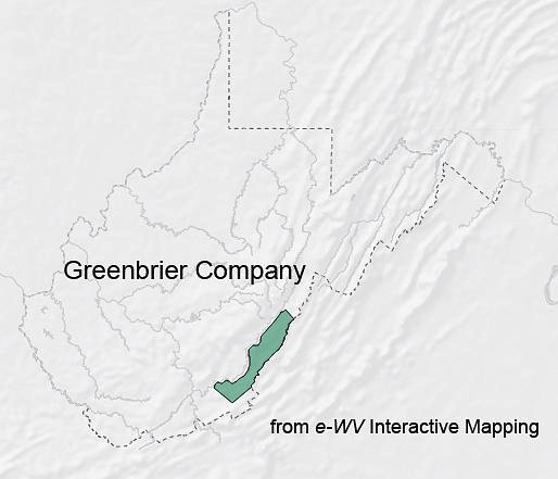 lands patented by the Greenbrier Company ended up being in West Virginia
