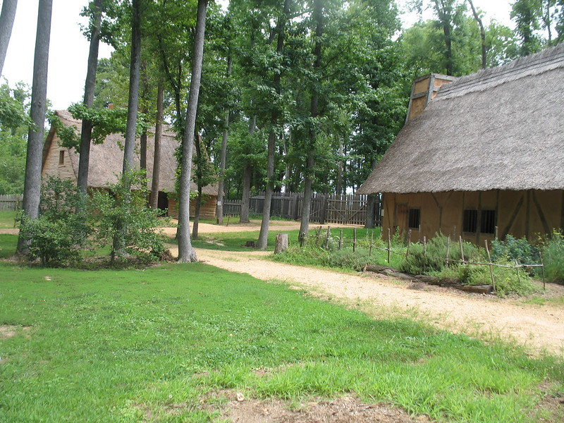 a recreation of the 1611-22 town of Henricus is located on Farrar's Island, next to Dutch Gap Canalt
