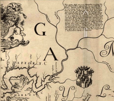 1670 map by Augustine Herrman