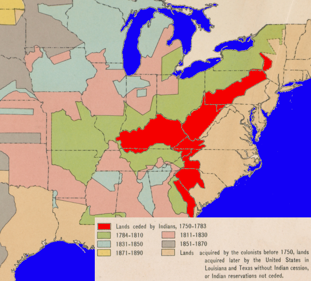 by the time of the American Revolution, colonial officials had negotiated treaties that supposedly extinguished Native American claims to almost all of Virginia south of the Ohio River