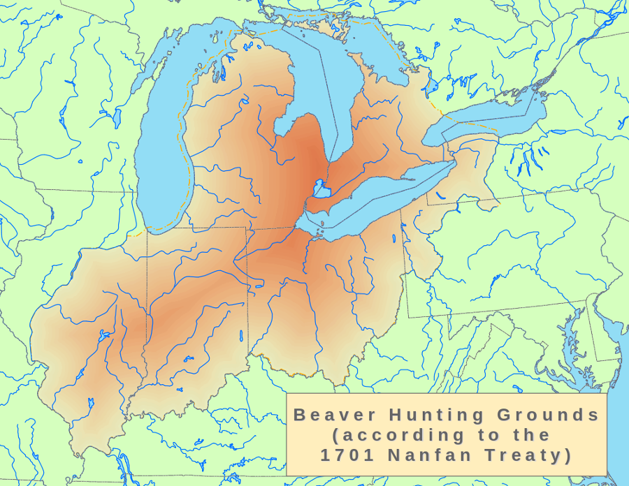 in 1701 the acting colonial governor of New York, John Nanfan, acquired the western lands claimed by the Iroquois after their success in the Beaver Wars 