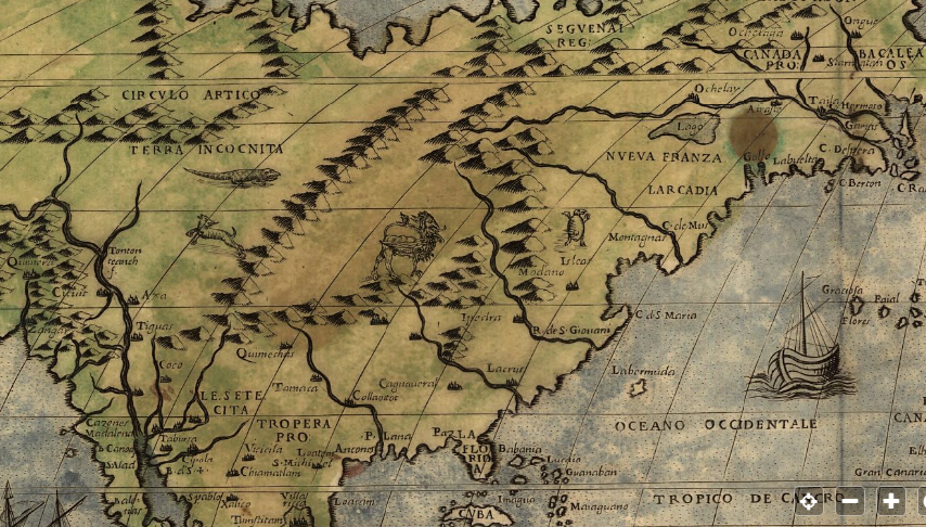 even after Spanish explorers mapped the Atlantic Ocean coastline, they thought North America was connected by land to Asia