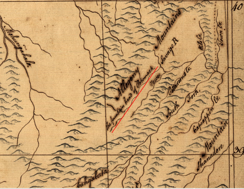 by the start of the French and Indian War, the North Branch of the Potomac was accepted as the headwaters