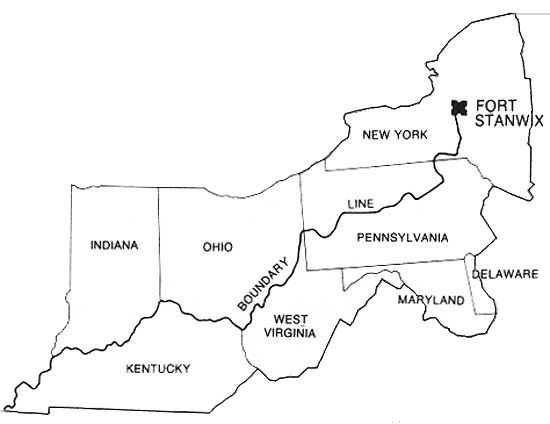 the Treaty of Fort Stanwix moved the Proclamation Line of 1763 boundary west from the ridgeline of the Alleghenies to the Ohio River - according to the Iroquois