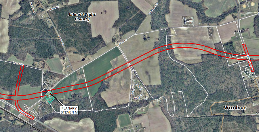 VDOT identified each parcel of private property that must be acquired in order to build a new portion of US 460