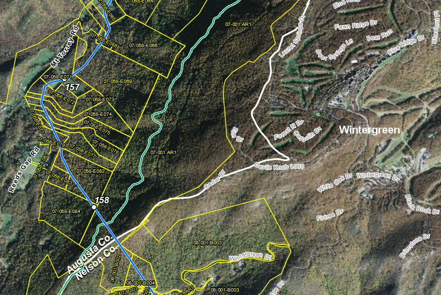 the Atlantic Coast Pipeline proposed to cross the Blue Ridge near the resort community of Wintergreen