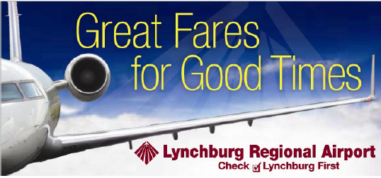 marketing for the Lynchburg Regional Airport has included the slogan Check Lynchburg First