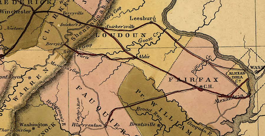 Alexandria built turnpikes (toll roads) into the Piedmont and west across the Blue Ridge into the Shenandoah Valley