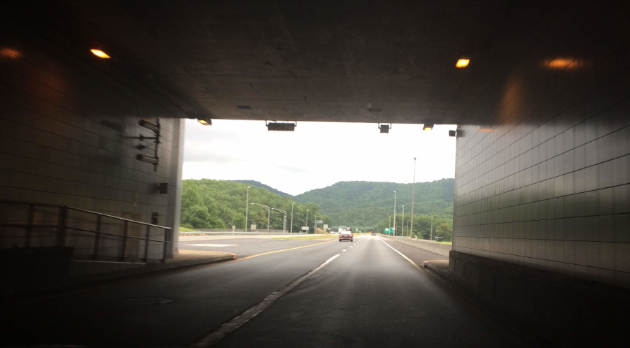 exiting Big Walker Mountain Tunnel on the way to Wytheville