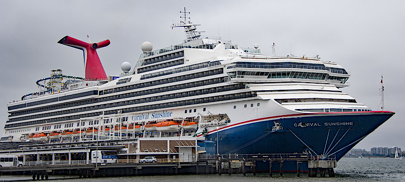 the Carnival Sunshine began weekly sailings from Norfolk on February 11, 2025