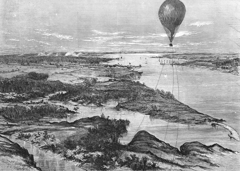 the first military aircraft in Virginia were balloons used in the Civil War
