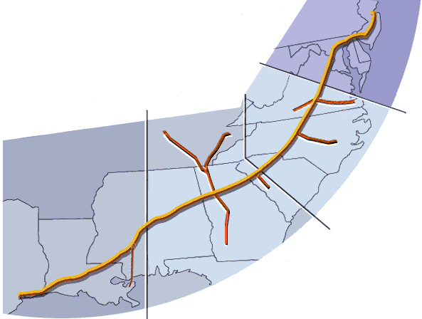 Colonial Pipeline carries gasoline and distillates from Texas to Linden, NJ