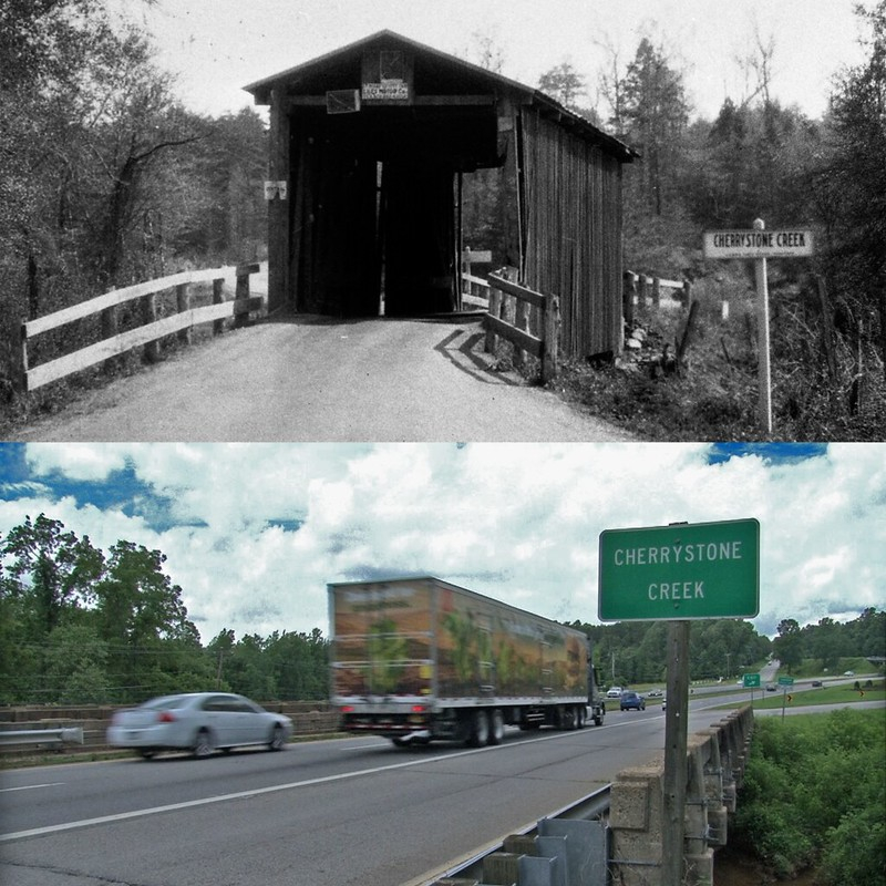 most covered bridges were replaced by the state highway department, in order to accommodate increased traffic