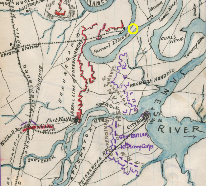 General Butler sought to bypass Confederate defenses along the James River by cutting a canal at Dutch Gap