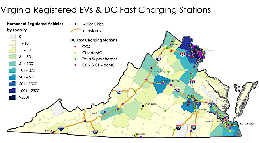 in 2021, most owners of electric vehicles lived in the mos urbanized areas plus the City of Charlottesville/Albermarle County
