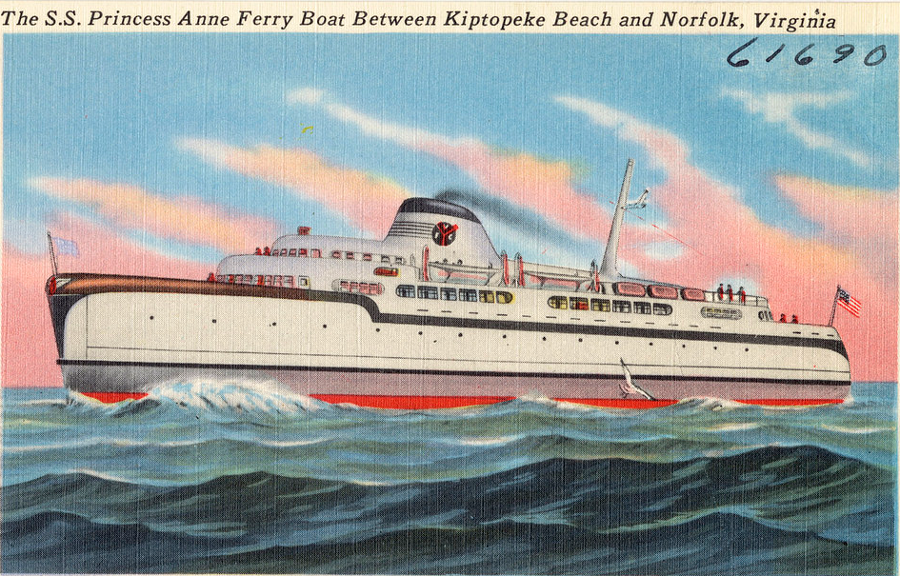 the Virginia Ferry Corporation operated from Kiptopeke in Northampton County, prior to completion of the Chesapeake Bay Bridge-Tunnel