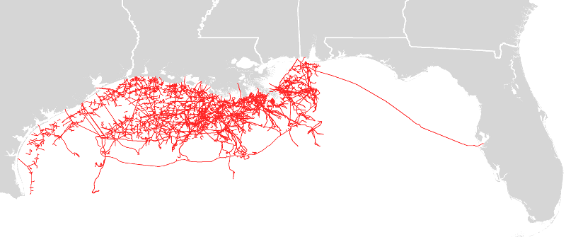 pipelines under the Gulf of Mexico