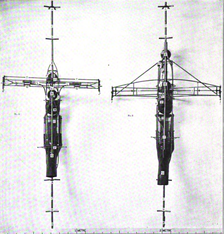 Langley's aerodromes were built around a frame of thin steel tubes