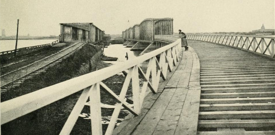 during the Civil War, planks were removed from Long Bridge over the Potomac River (parallel to the railroad bridge) to prevent Confederate raids into Washington
