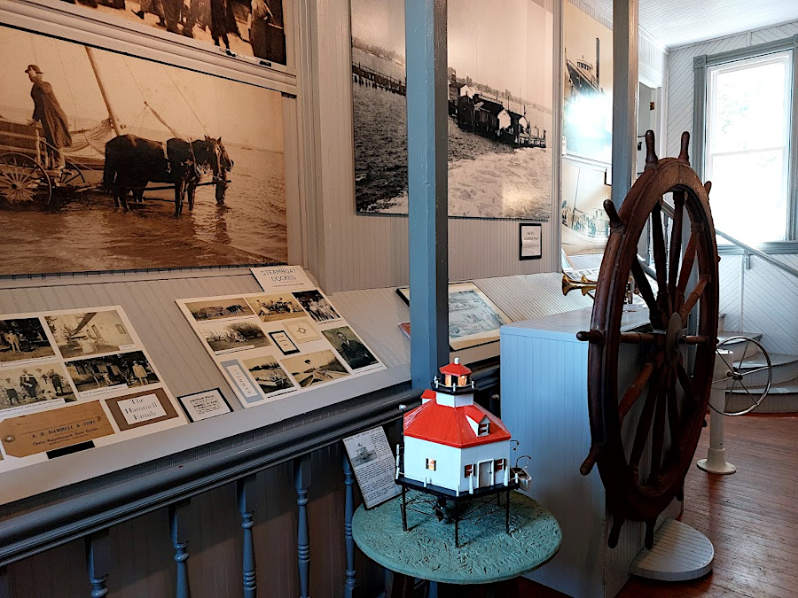 shipping exhibit at the Morattico Waterfront Museum on the Rappahannock River (Lancaster County)