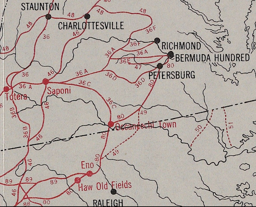 the Occaneechi Trading Path facilitated trade between Native America (and later colonist) communities on the Fall Line and communities in the Piedmont