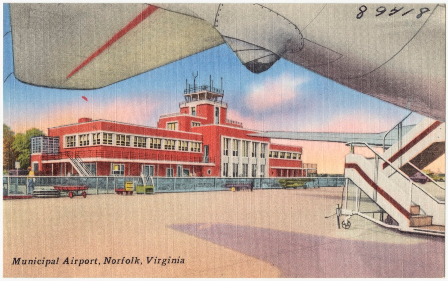 the first terminal at Norfolk Municipal Airport