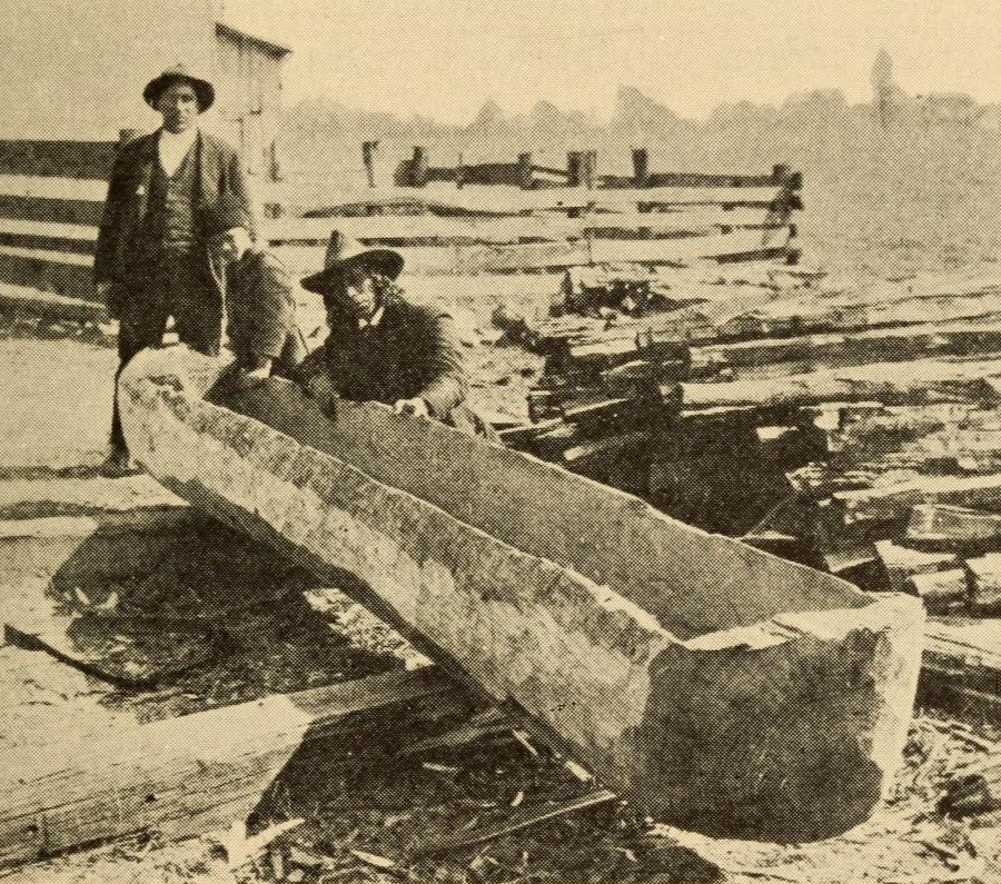 in the 1920's, ethnographer Frank Speck recorded how wooden canoes had been produced recently on the Pamunkey reservation