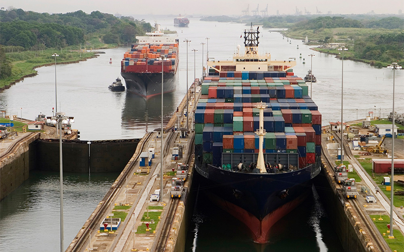 ports in Virginia, New York/New Jersey, South Carolina, and Georgia expanded capacity in anticipation of attracting more business, after widening of the Panama Canal in 2016 allowed ships with 10,000 TEU's to reach the East Coast