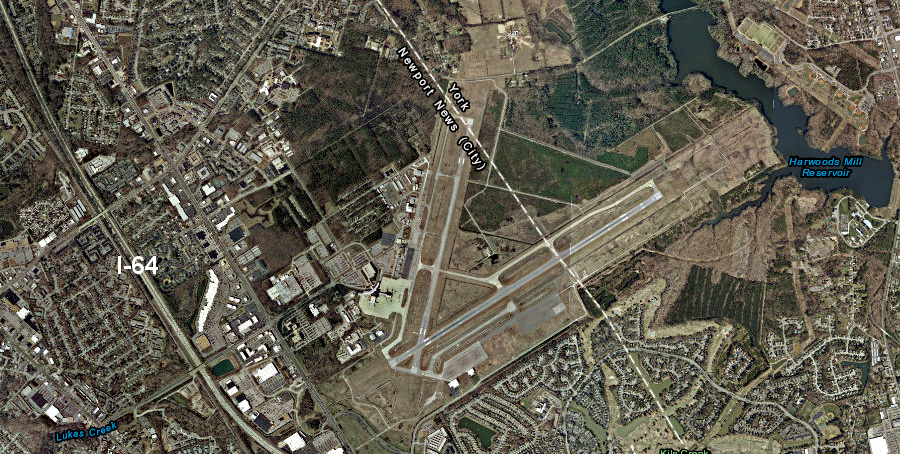 Newport News/Williamsburg International Airport was originally called Patrick Henry Field, and still uses PHF as its Location ID