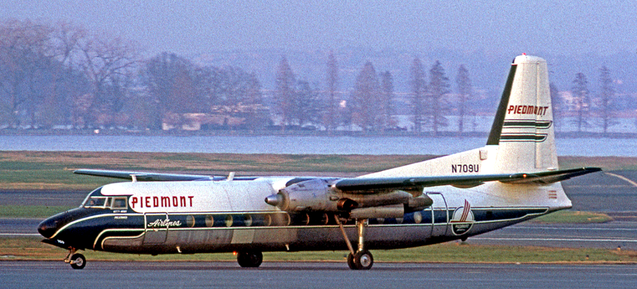 Piedmont Airlines flew turboprops from smaller airports to larger hubs in Northern Virginia, including what is now called Reagan National Airport