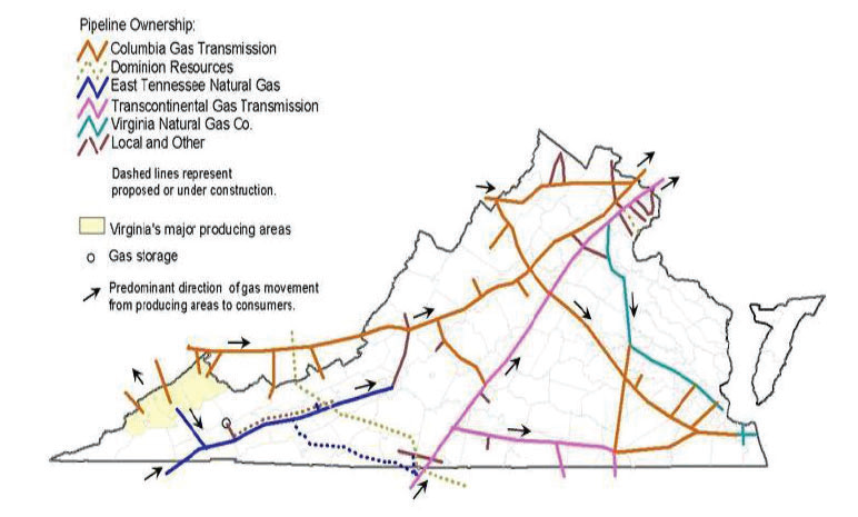natural gas pipelines move gas from areas of excess supply to areas with sufficient customer demand